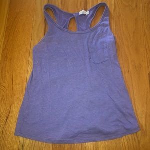 Purple Tank Top with Cut Out Back